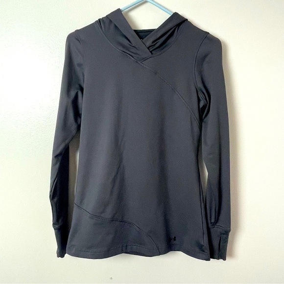Under Armour ColdGear Lightweight Hooded Sweatshirt – Dark Gray, Size Small - Picture 1 of 10